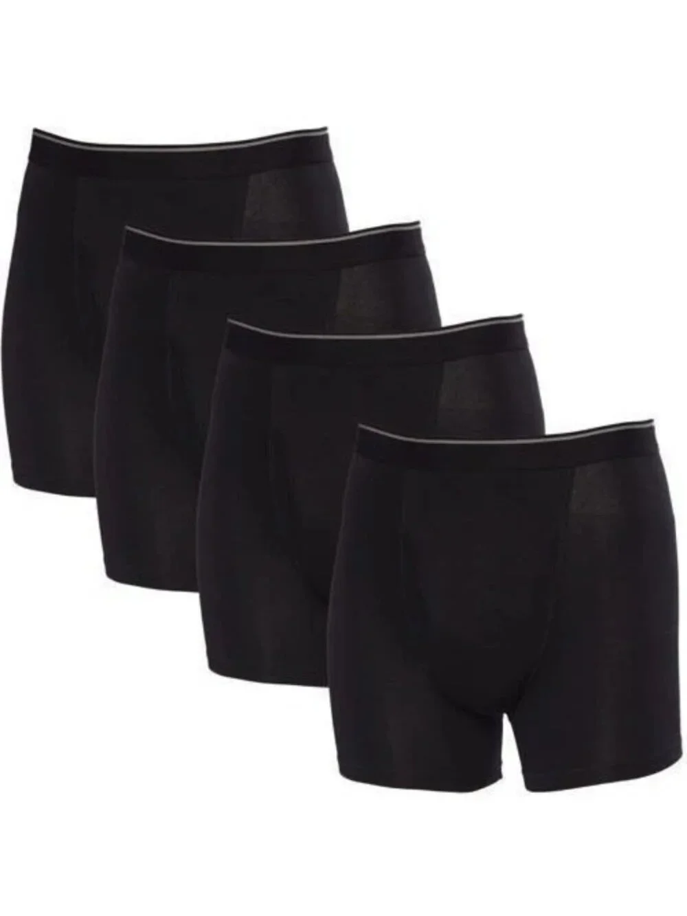NWOT Kirkland Signature Men's Boxer Briefs Large Black Supima Cotton 4-Pack